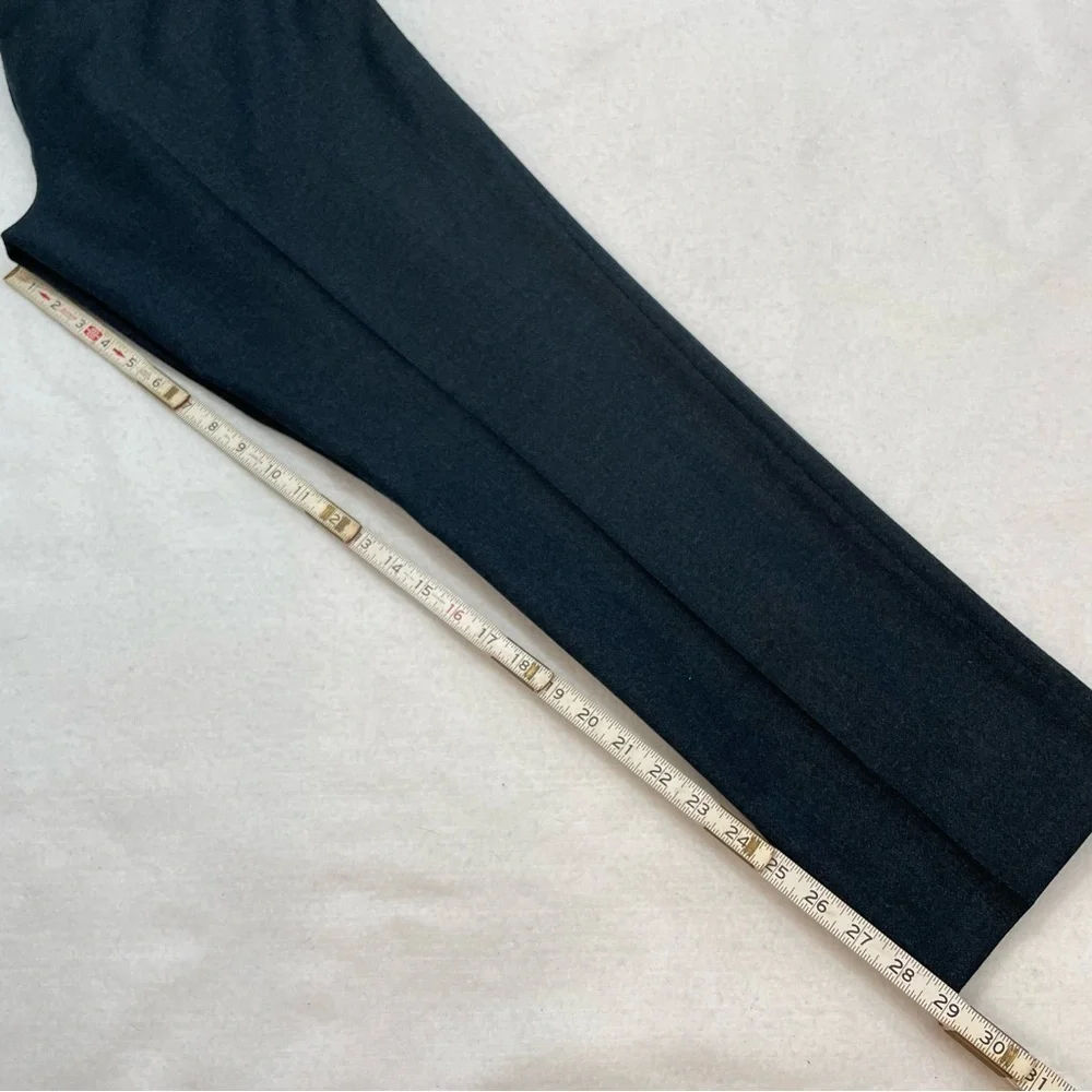 Ted Baker 100% wool dark blue flat front classic trousers, 34/29 purple lining